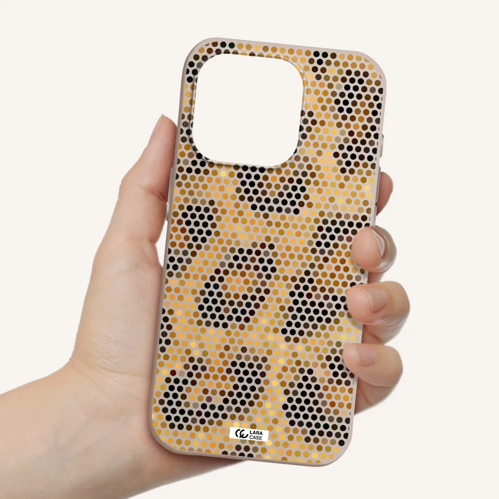 Leopard Dots Apple Iphone 15 Pro Silicone Stone Case