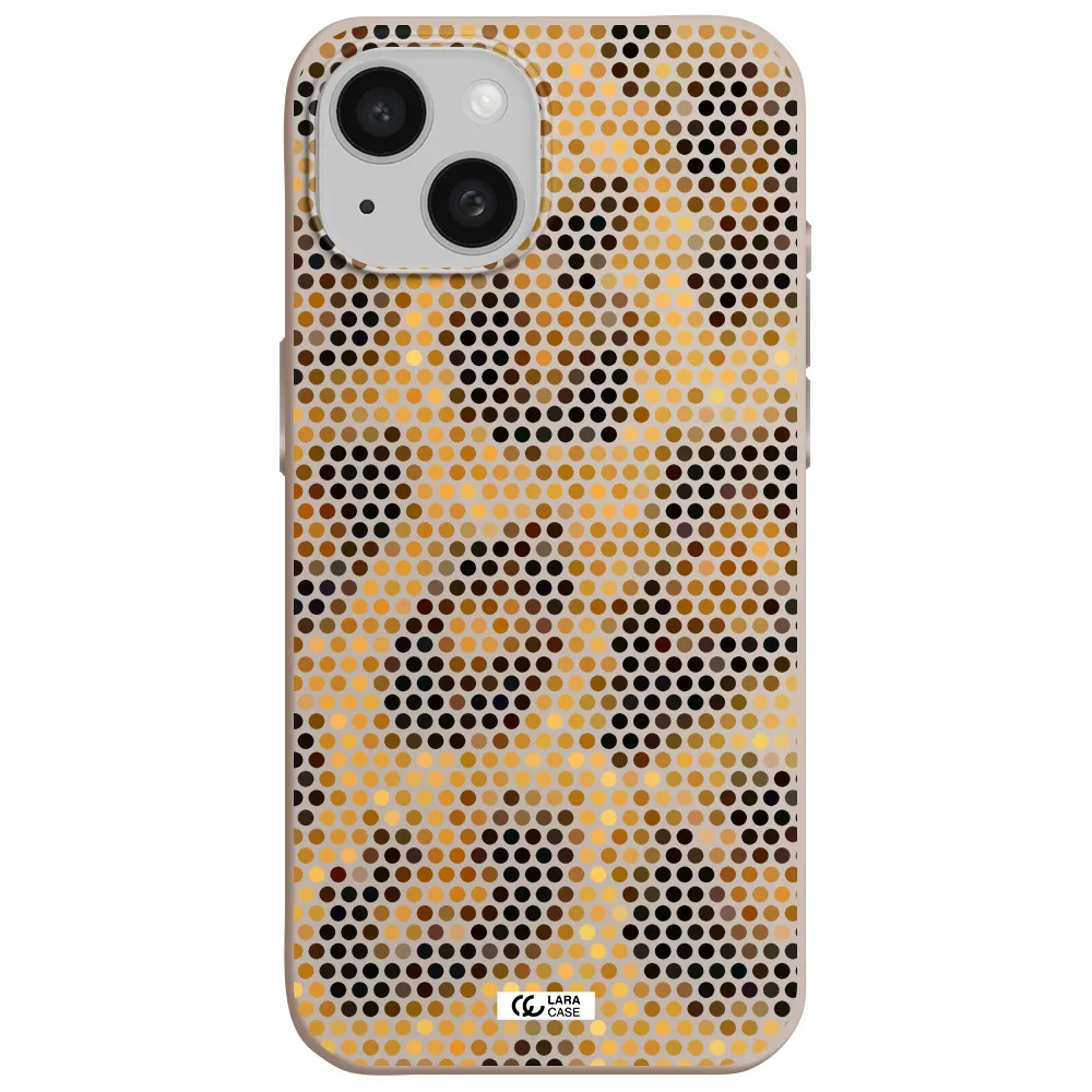 Leopard Dots Apple iPhone 15 Silicone Stone Case
