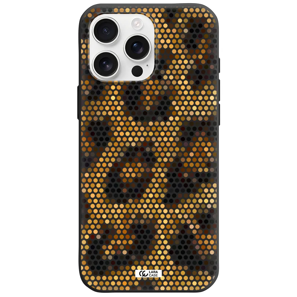 Leopard Dots Apple Iphone 16 Pro Max Silicone Black Case
