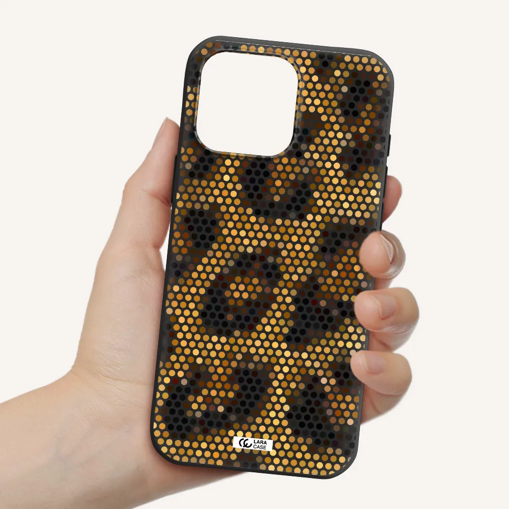 Leopard Dots Apple Iphone 16 Pro Max Silicone Black Case
