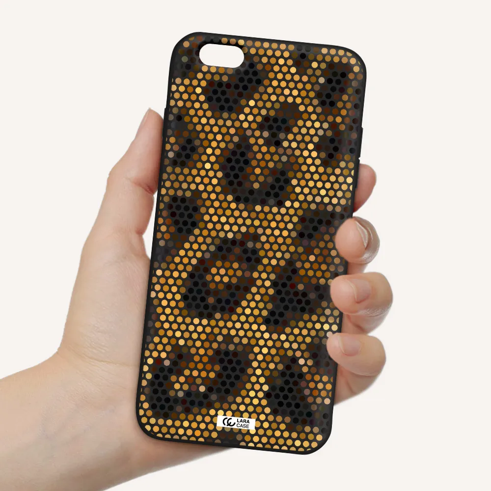 Leopard Dots Apple iPhone 6 s plus Silicone black Case