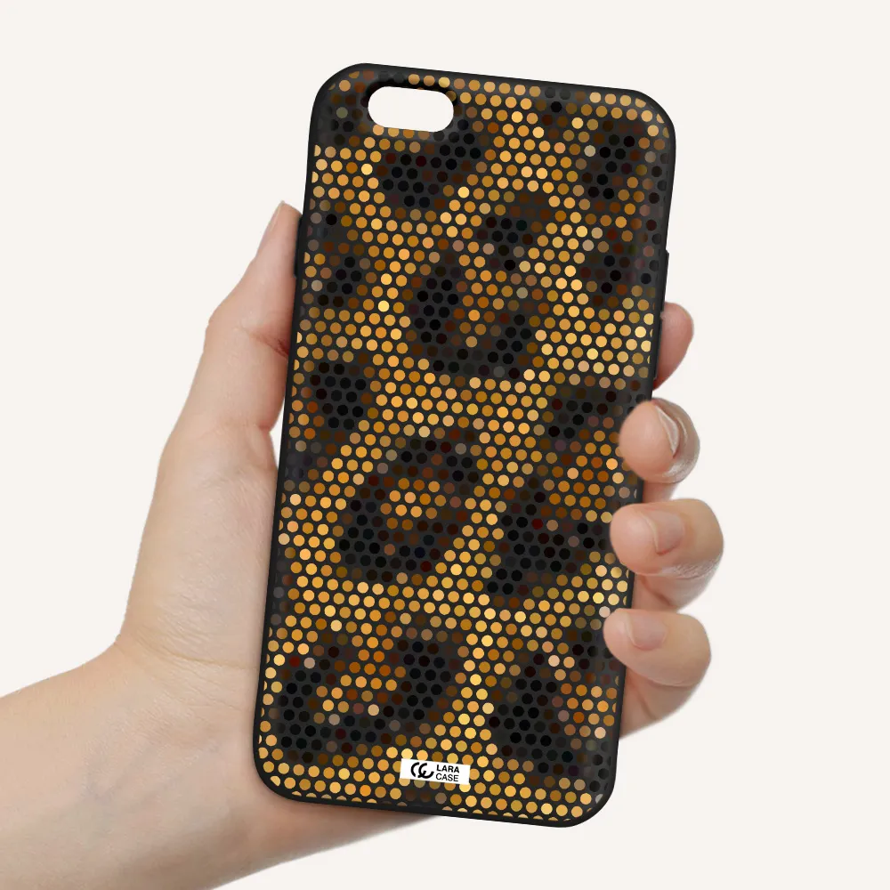Leopard Dots Apple iPhone 6 Silicone black Case