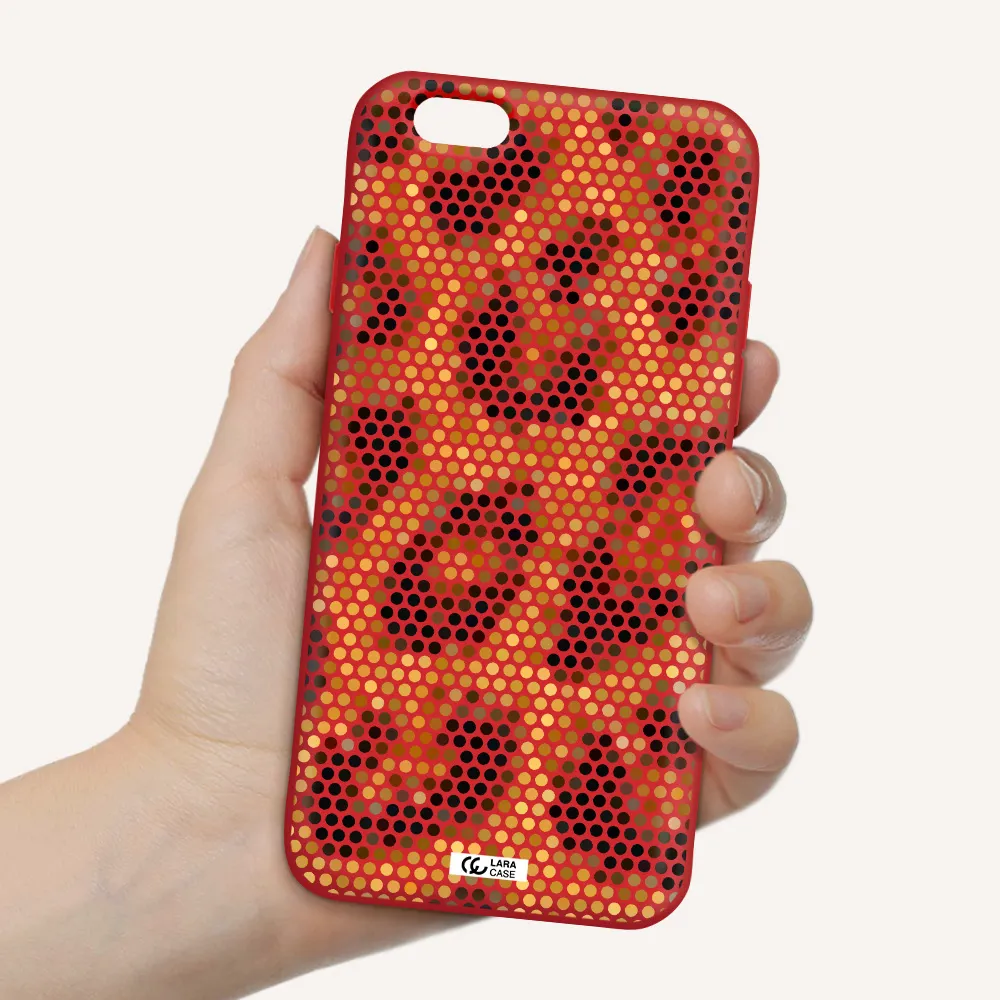 Leopard Dots Apple iPhone 6 Silicone Imperial Red Case