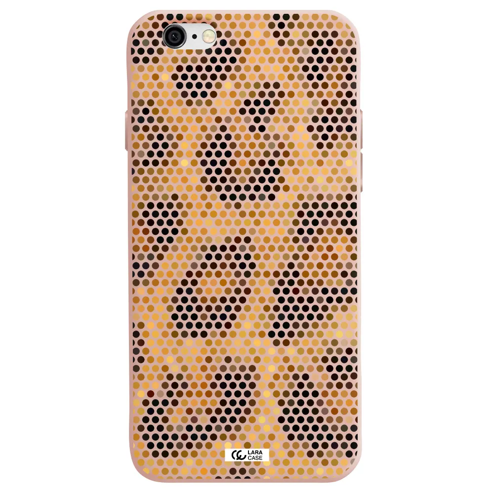Leopard Dots Apple iPhone 6 Silicone pastel pink Case