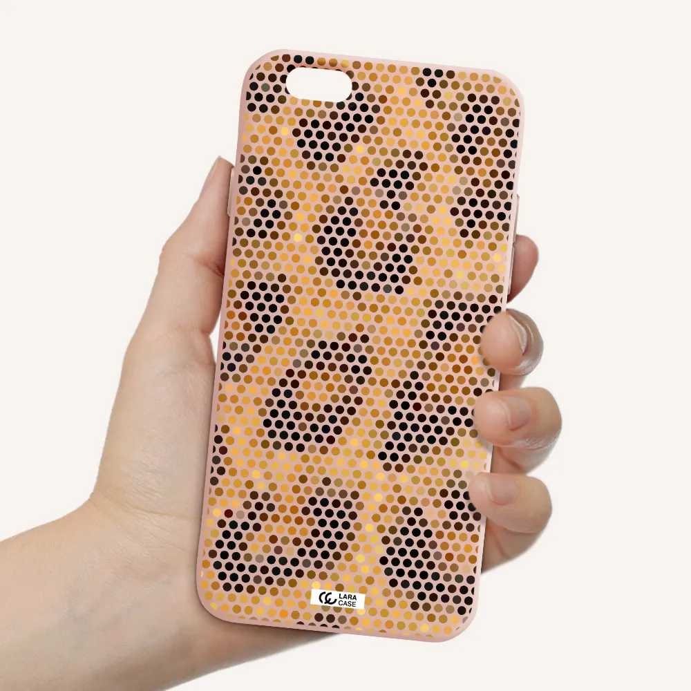 Leopard Dots Apple iPhone 6 Silicone pastel pink Case