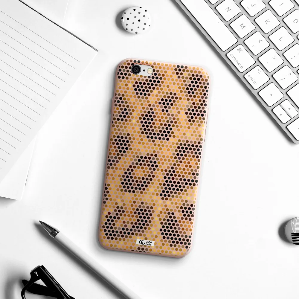 Leopard Dots Apple iPhone 6 Silicone pastel pink Case