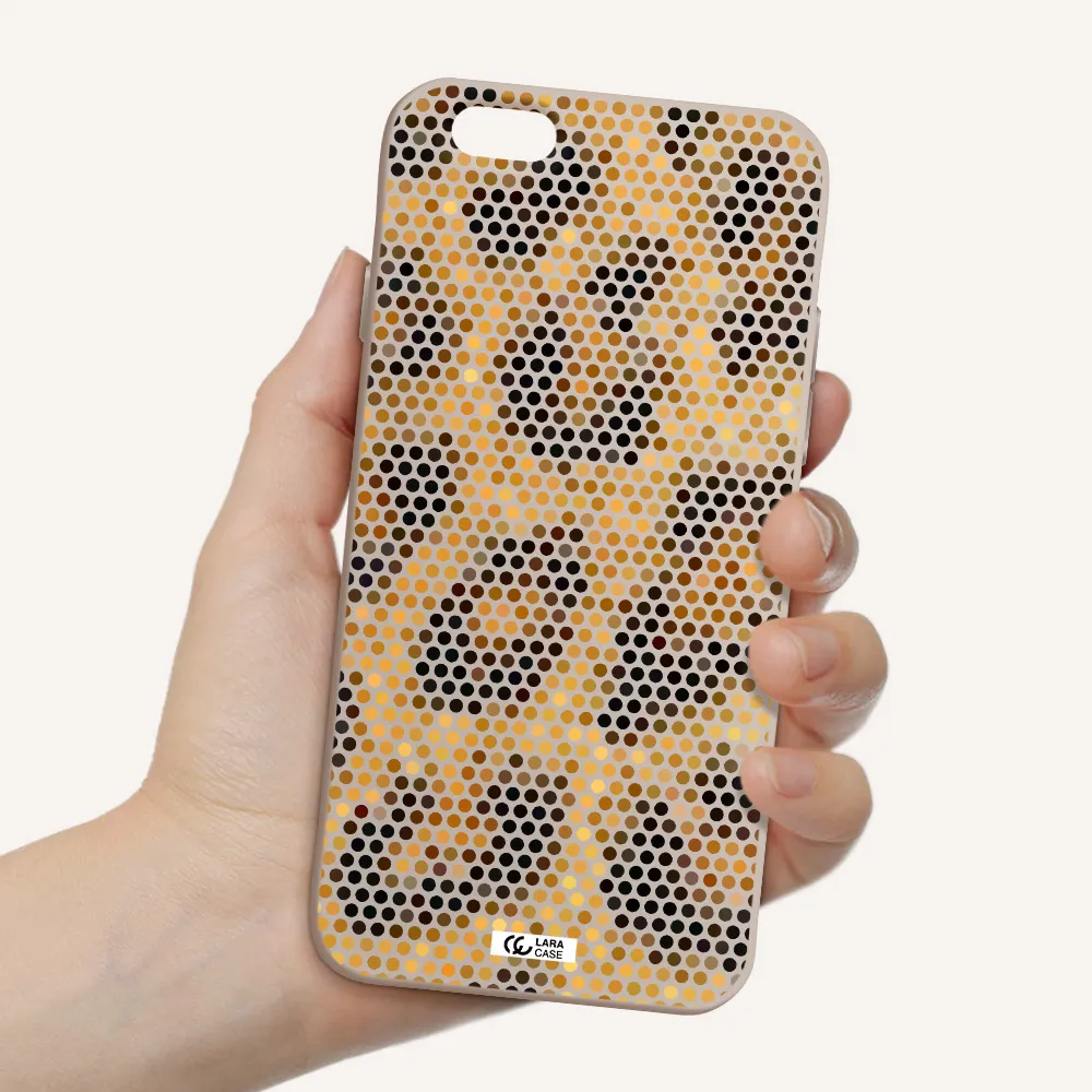 Leopard Dots Apple iPhone 6 Silicone Stone Case