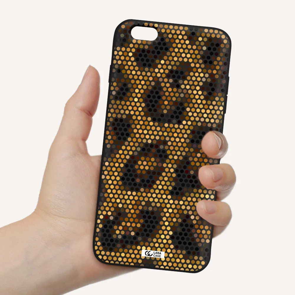Leopard Dots Apple iPhone 6S Silicone black Case