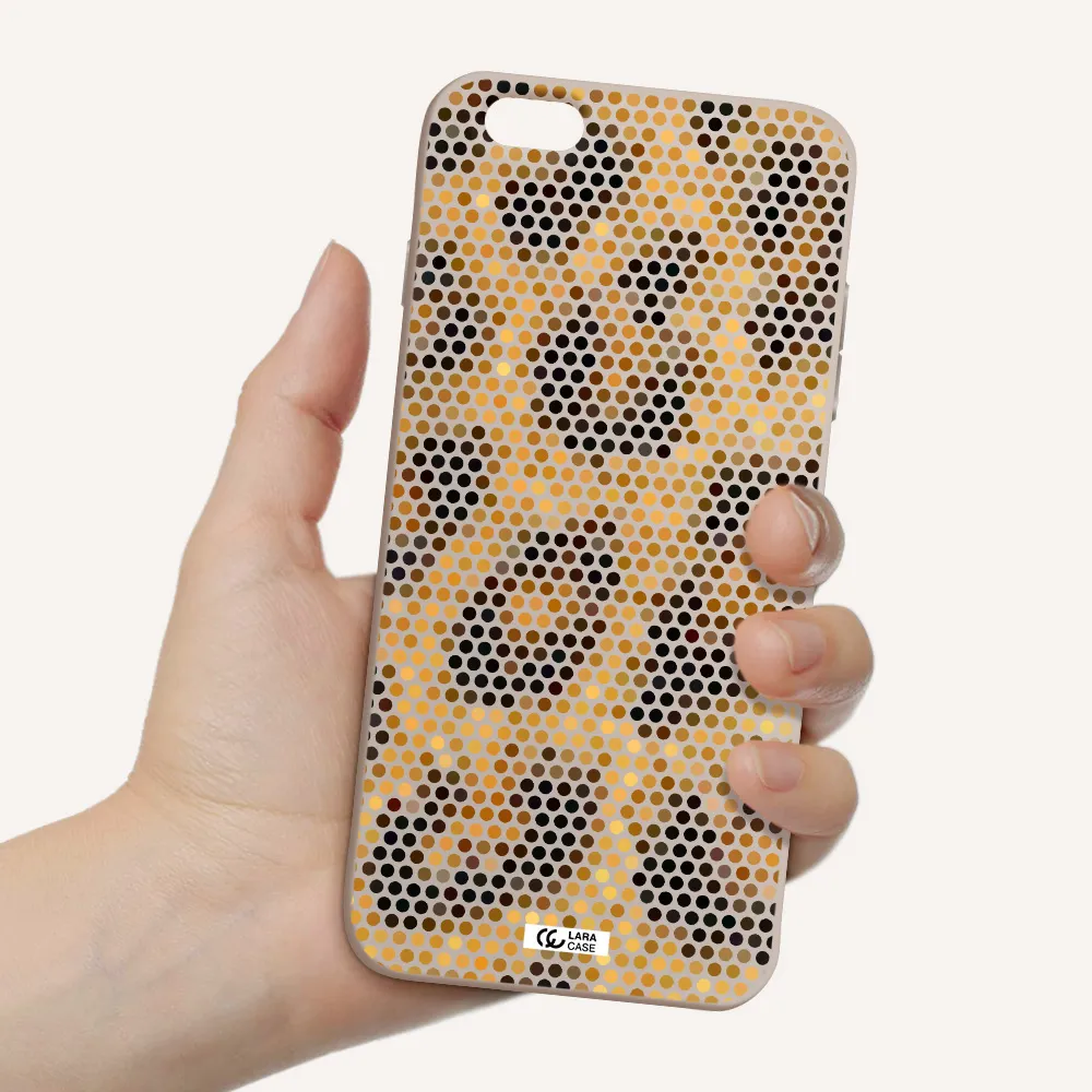 Leopard Dots Apple iPhone 6S Silicone Stone Case