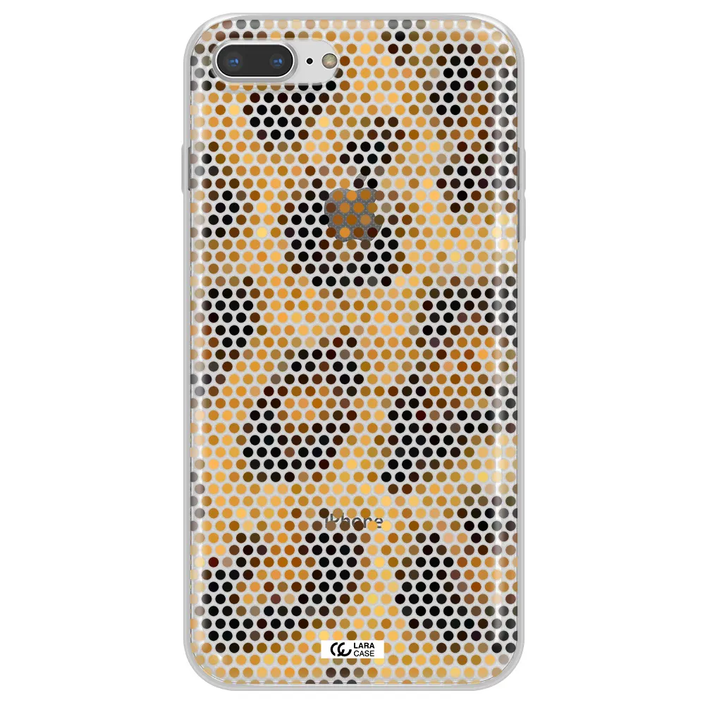 Leopard Dots Apple iPhone 7 plus Clear TPU Case