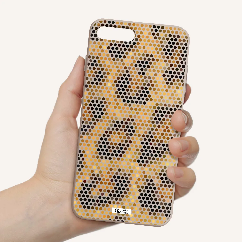Leopard Dots Apple iPhone 7 plus Silicone Stone Case
