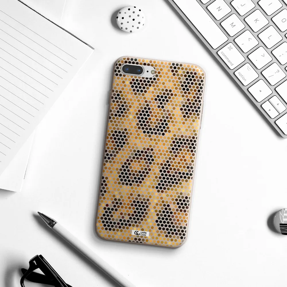Leopard Dots Apple iPhone 7 plus Silicone Stone Case