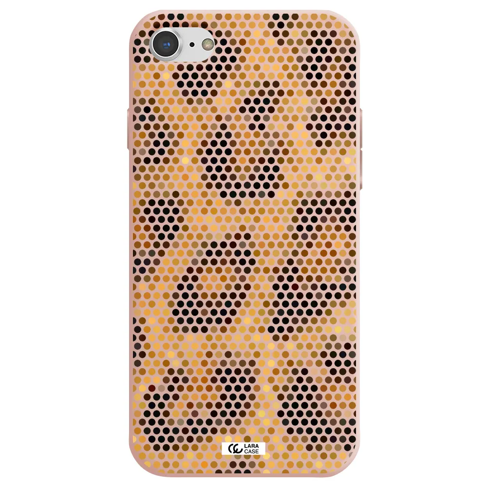 Leopard Dots Apple iPhone 7 Silicone pastel pink Case