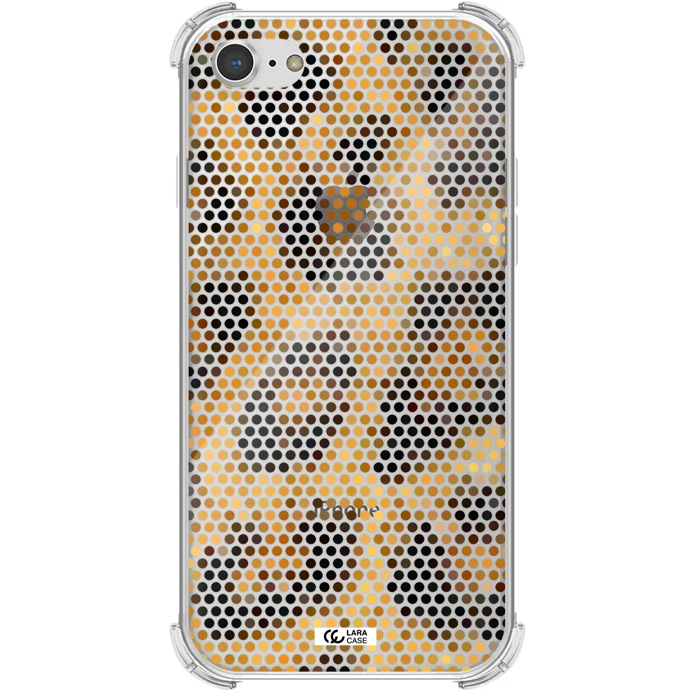 Leopard Dots Apple iPhone 8 Clear PC Case