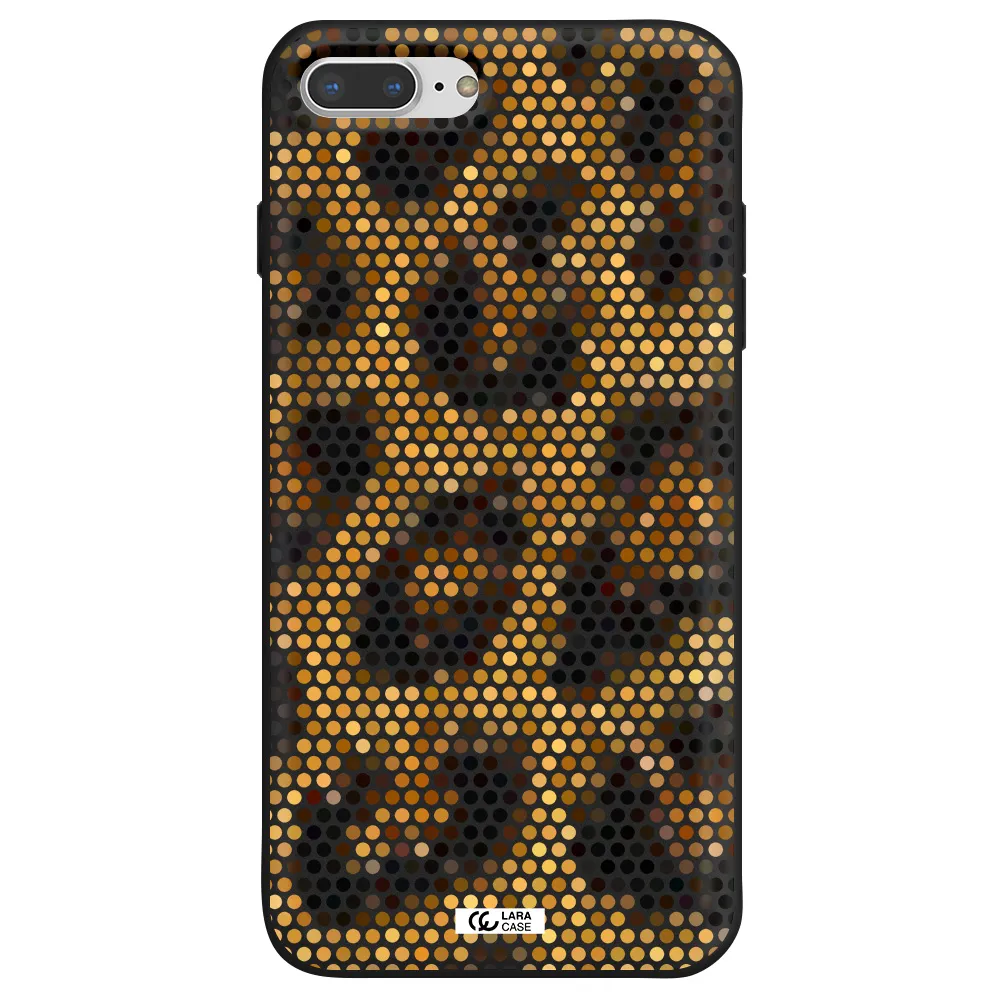 Leopard Dots Apple iPhone 8 plus Silicone black Case