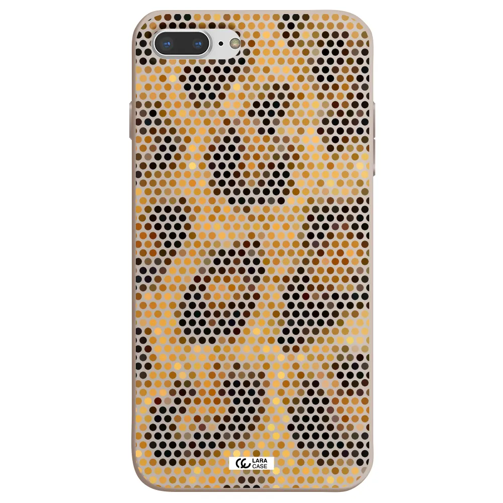 Leopard Dots Apple iPhone 8 plus Silicone Stone Case