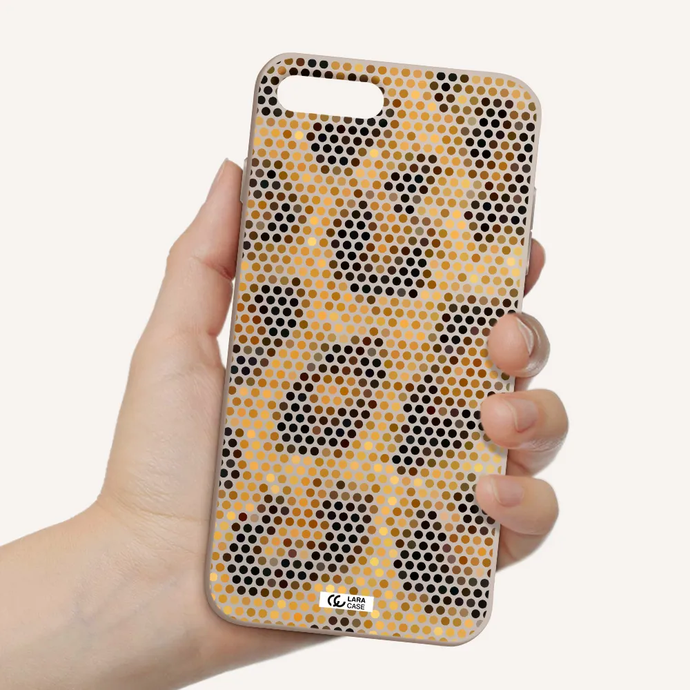 Leopard Dots Apple iPhone 8 plus Silicone Stone Case
