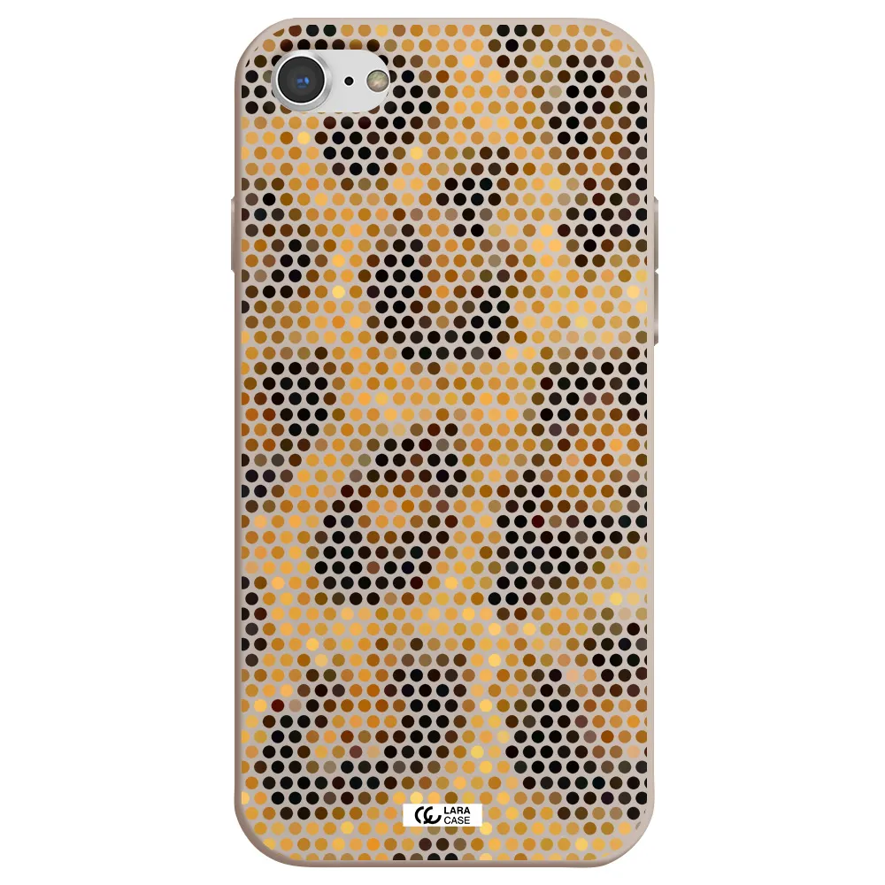 Leopard Dots Apple iPhone 8 Silicone Stone Case
