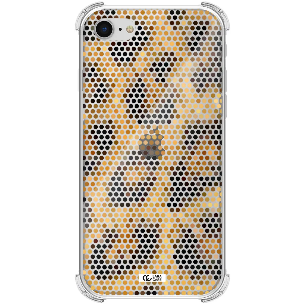 Leopard Dots Apple iPhone se 2020 Clear PC Case