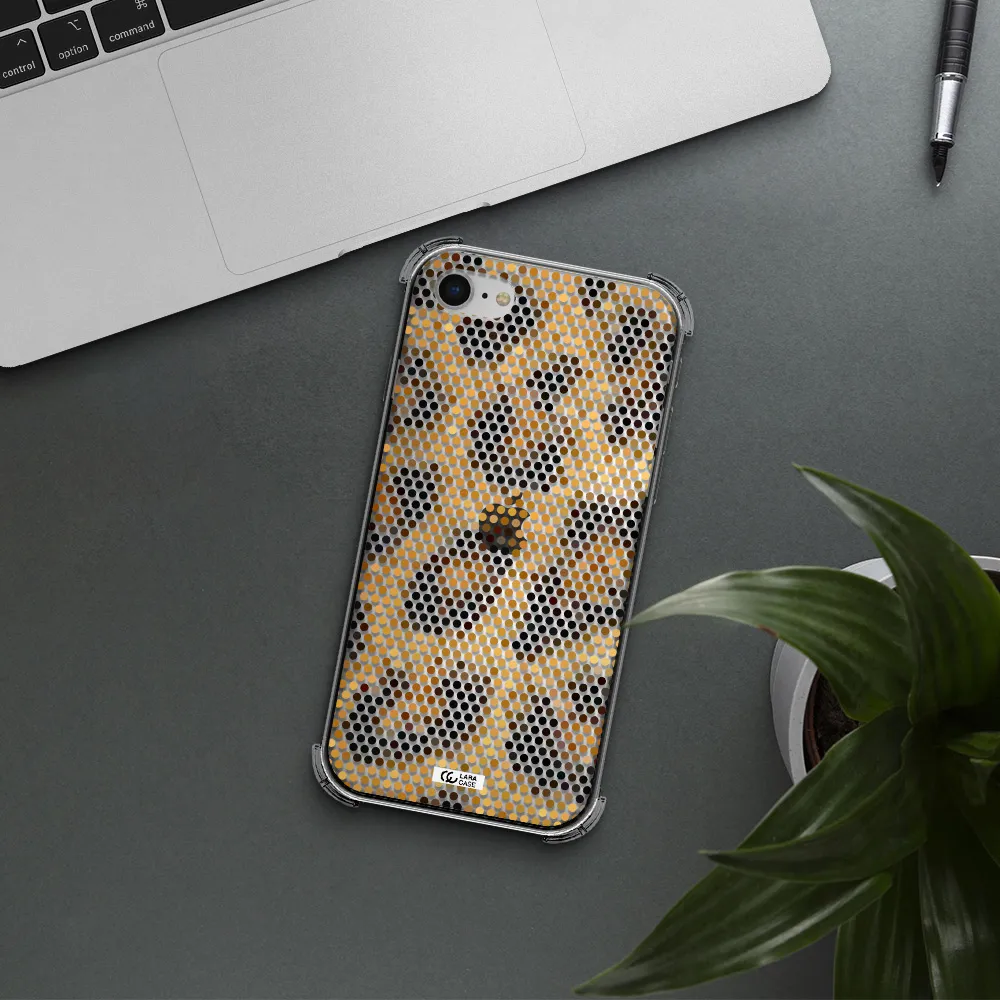 Leopard Dots Apple iPhone se 2020 Clear PC Case