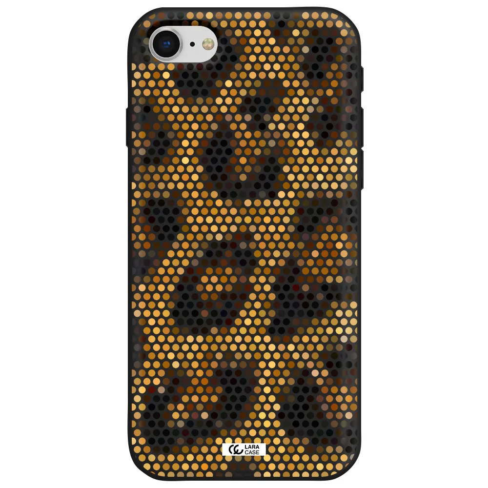 Leopard Dots Apple iPhone se 2020 Silicone black Case