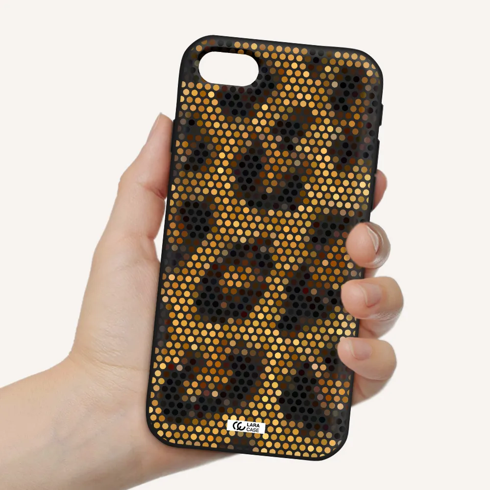 Leopard Dots Apple iPhone se 2020 Silicone black Case