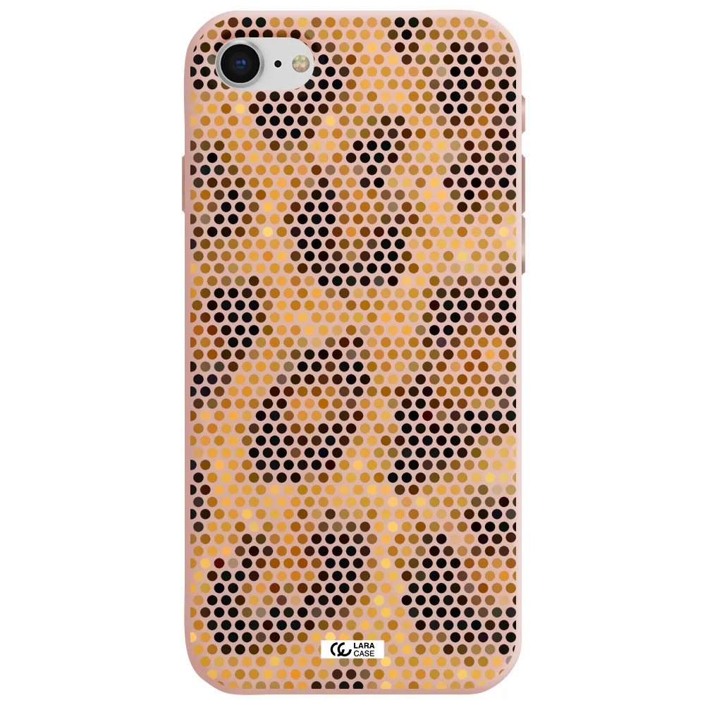 Leopard Dots Apple iPhone se 2020 Silicone pastel pink Case