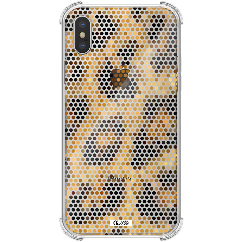 Leopard Dots Apple iPhone X Clear PC Case