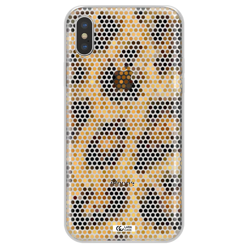 Leopard Dots Apple iPhone XS Clear TPU Case