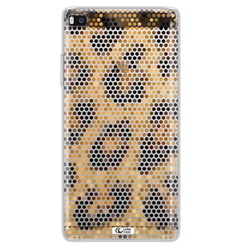 Leopard Dots Huawei P8 Clear TPU Case