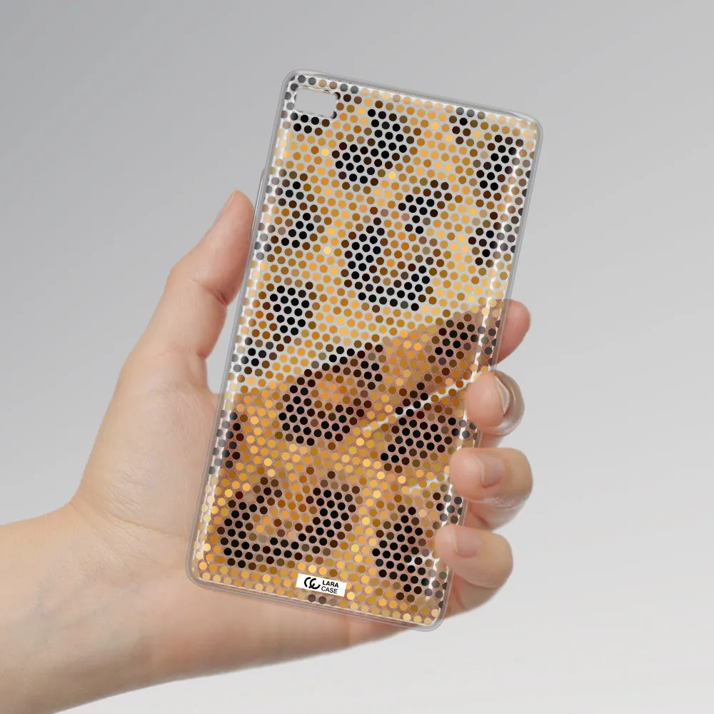 Leopard Dots Huawei P8 Clear TPU Case