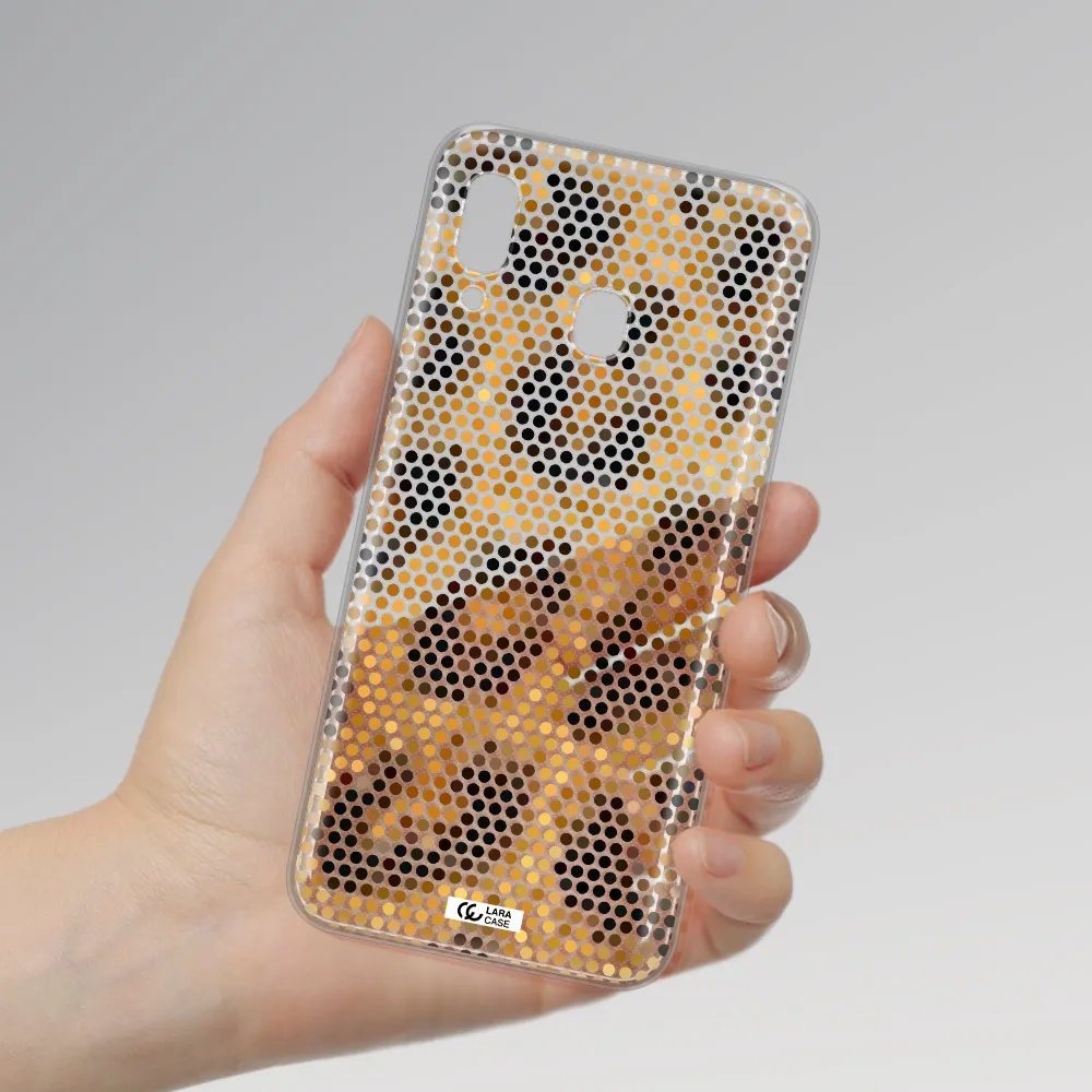 Leopard Dots Samsung A20 Clear TPU Case