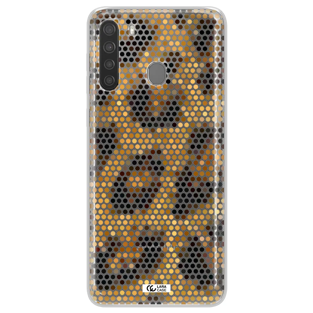 Leopard Dots Samsung A21 Clear TPU Case