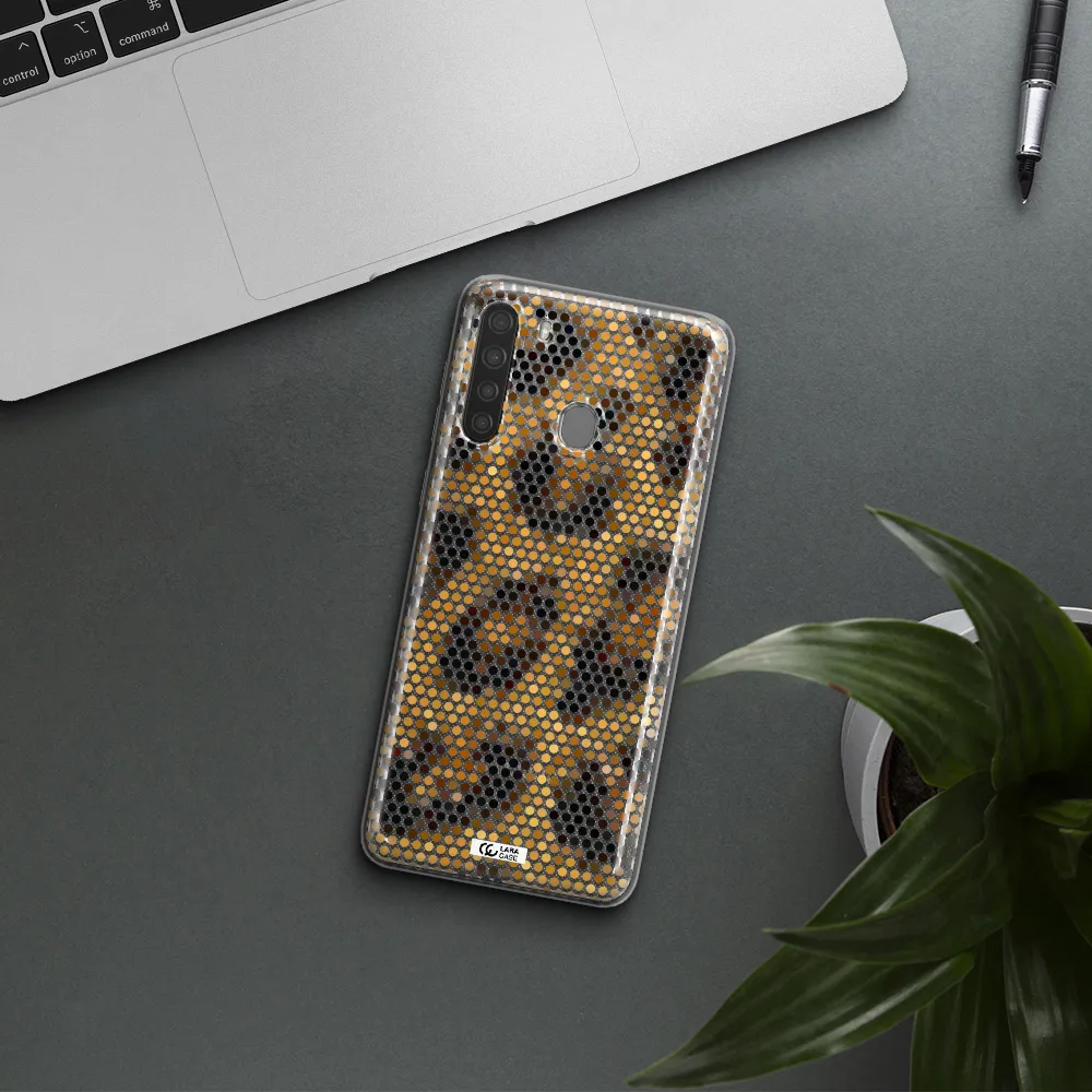 Leopard Dots Samsung A21 Clear TPU Case