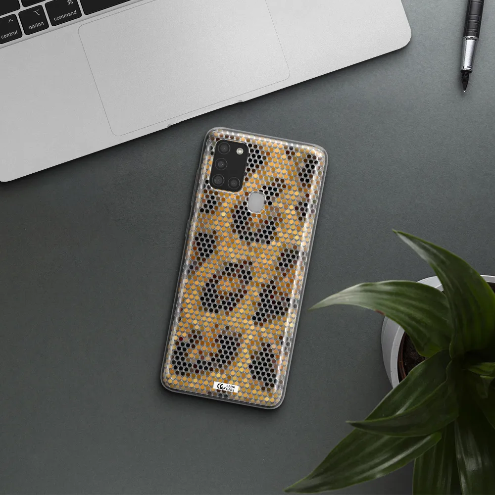 Leopard Dots Samsung A21S Clear TPU Case