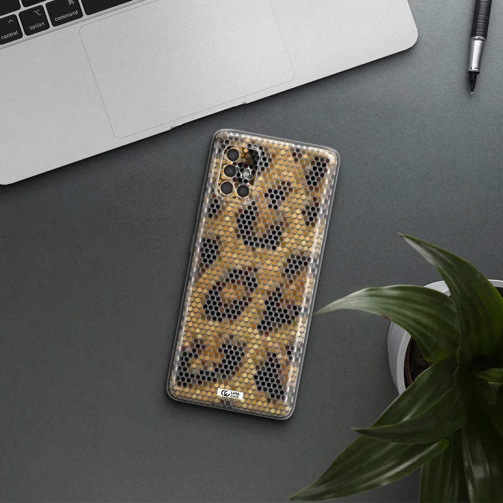 Leopard Dots Samsung A40S Clear Tpu Case