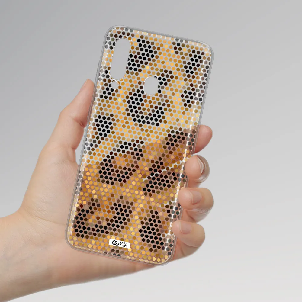 Leopard Dots Samsung A60 Clear TPU Case