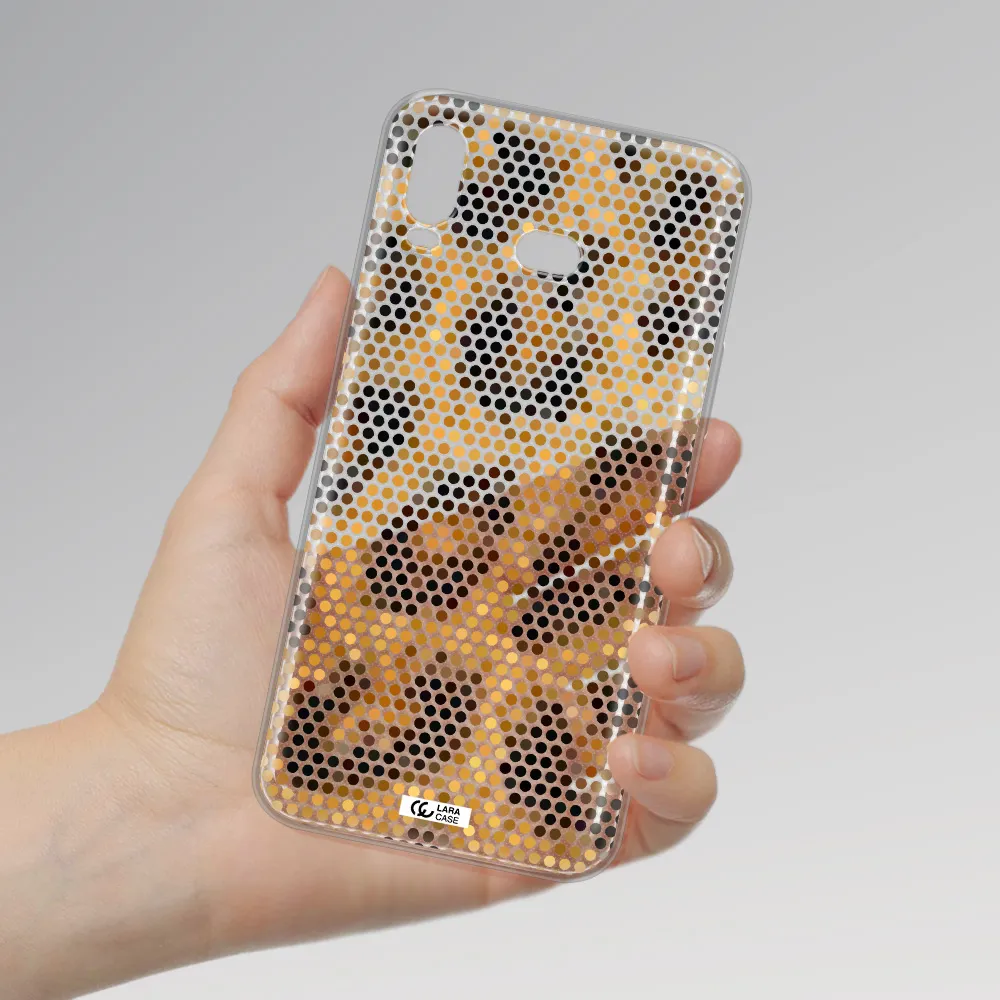 Leopard Dots Samsung A6S Clear TPU Case