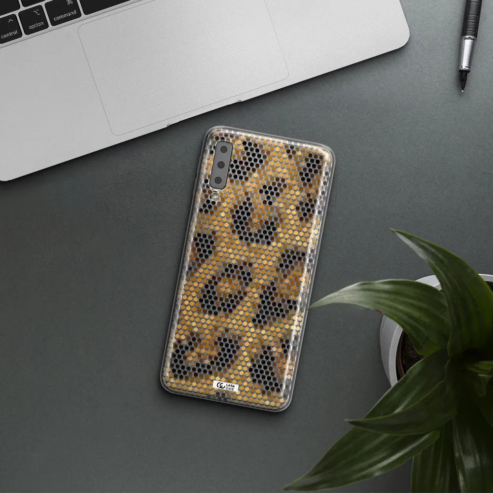 Leopard Dots Samsung A7 2018 Clear TPU Case