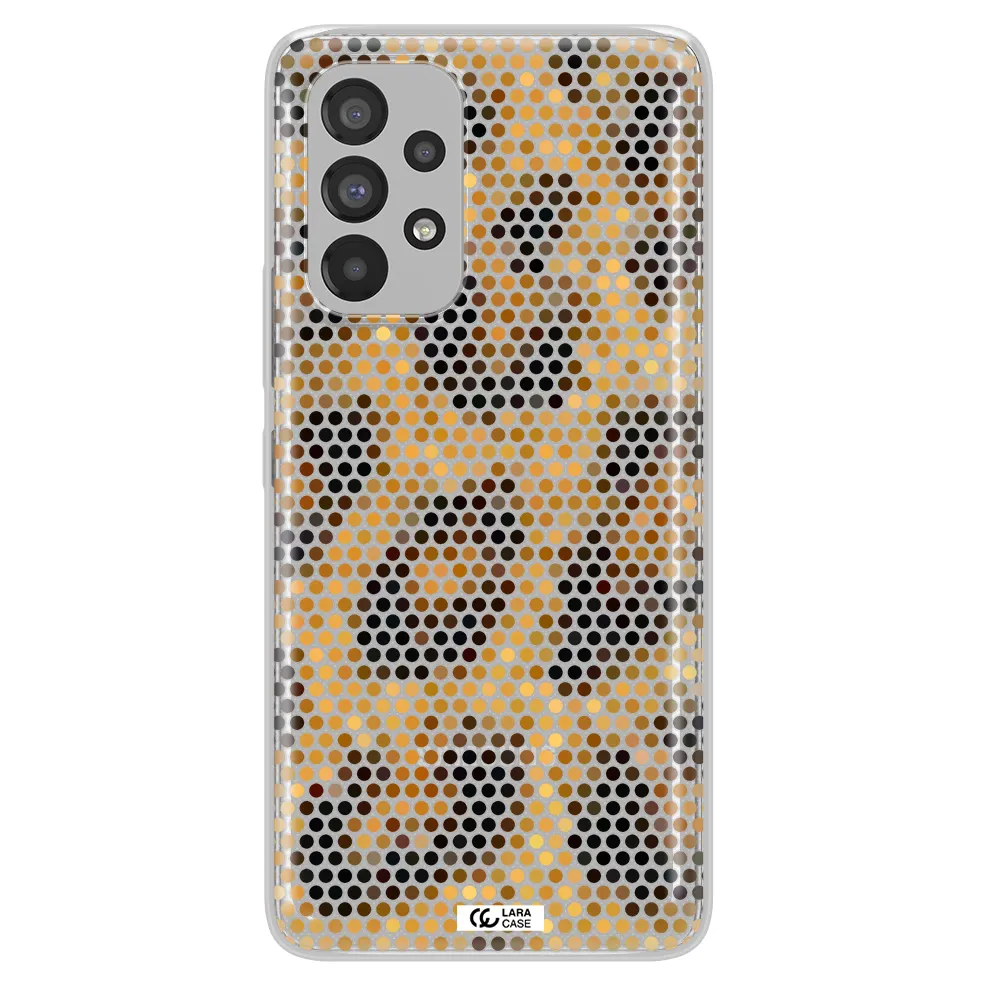 Leopard Dots Samsung A73 Clear TPU Case