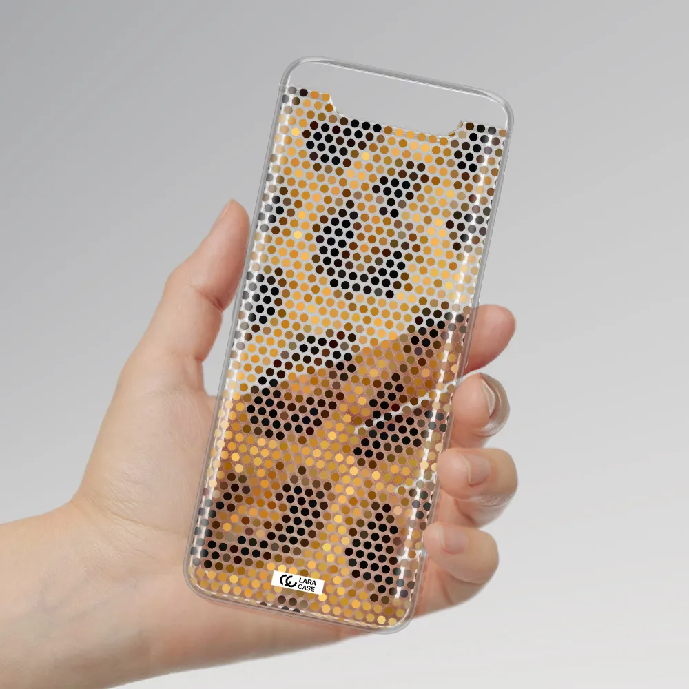 Leopard Dots Samsung A80 Clear TPU Case