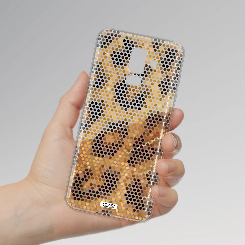 Leopard Dots Samsung J8 Clear TPU Case