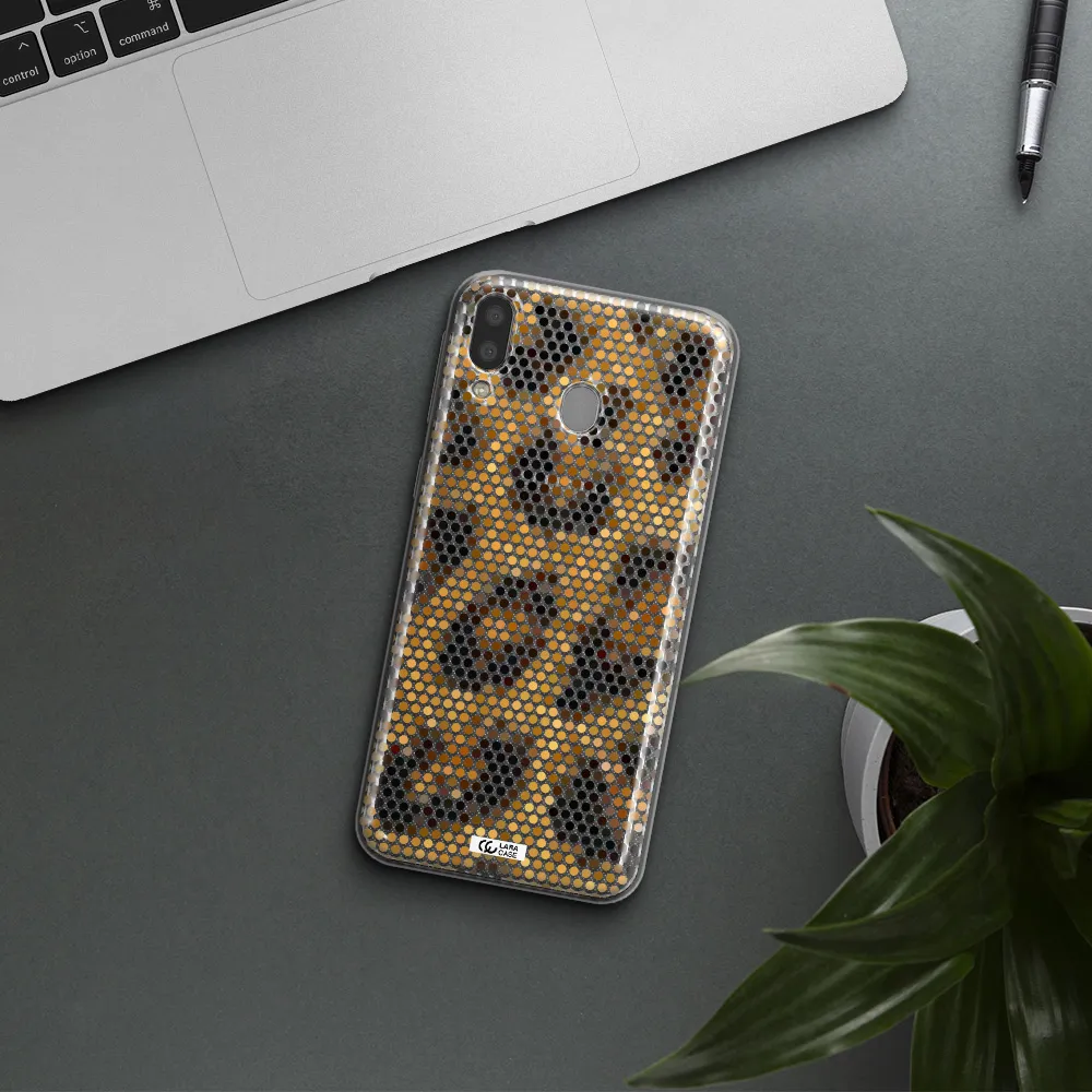 Leopard Dots Samsung M20 Clear TPU Case