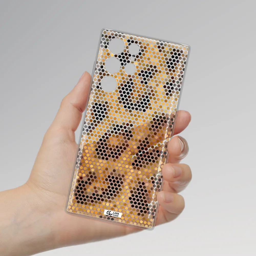 Leopard Dots Samsung S 22 Ultra Clear TPU Case
