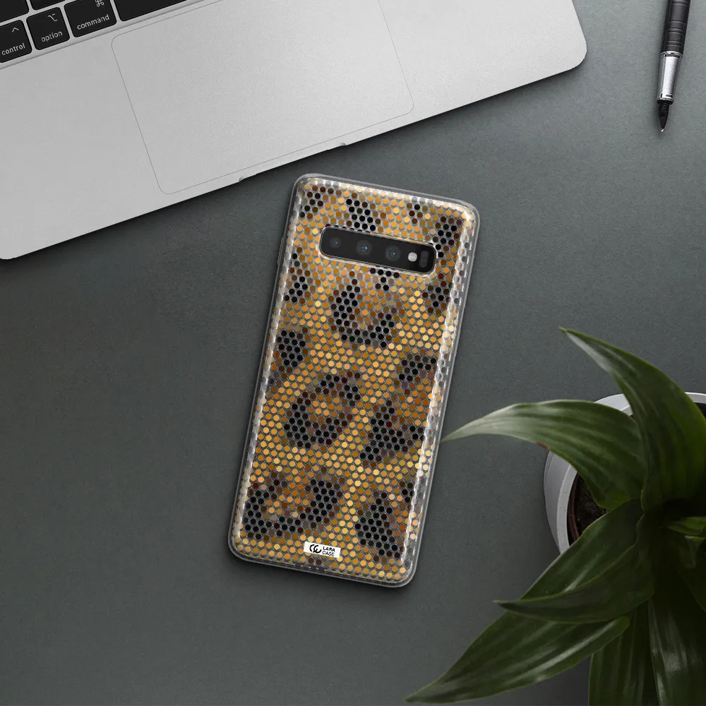 Leopard Dots Samsung S10 Plus Clear TPU Case