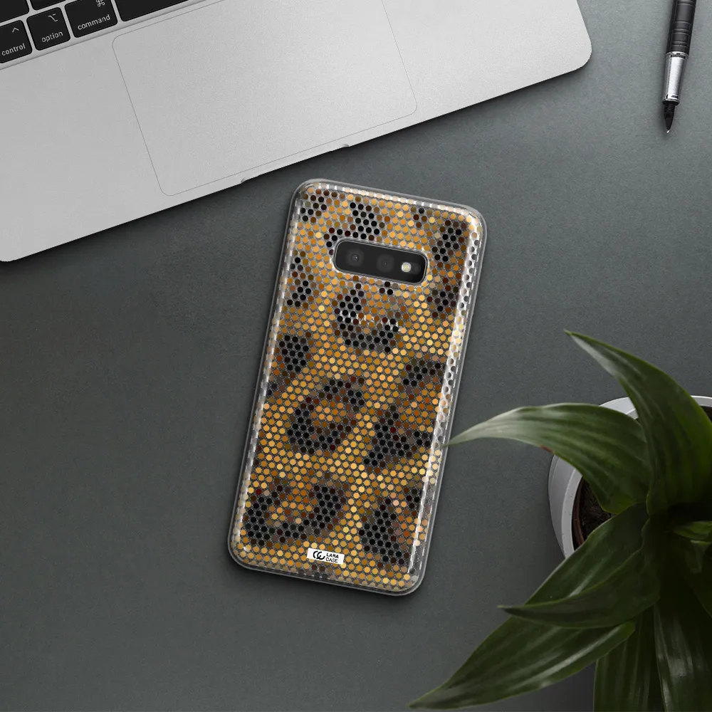 Leopard Dots Samsung S10e Clear TPU Case
