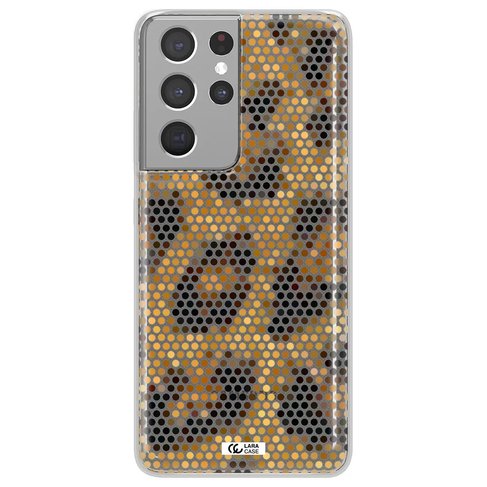 Leopard Dots Samsung S21 Ultra Clear TPU Case