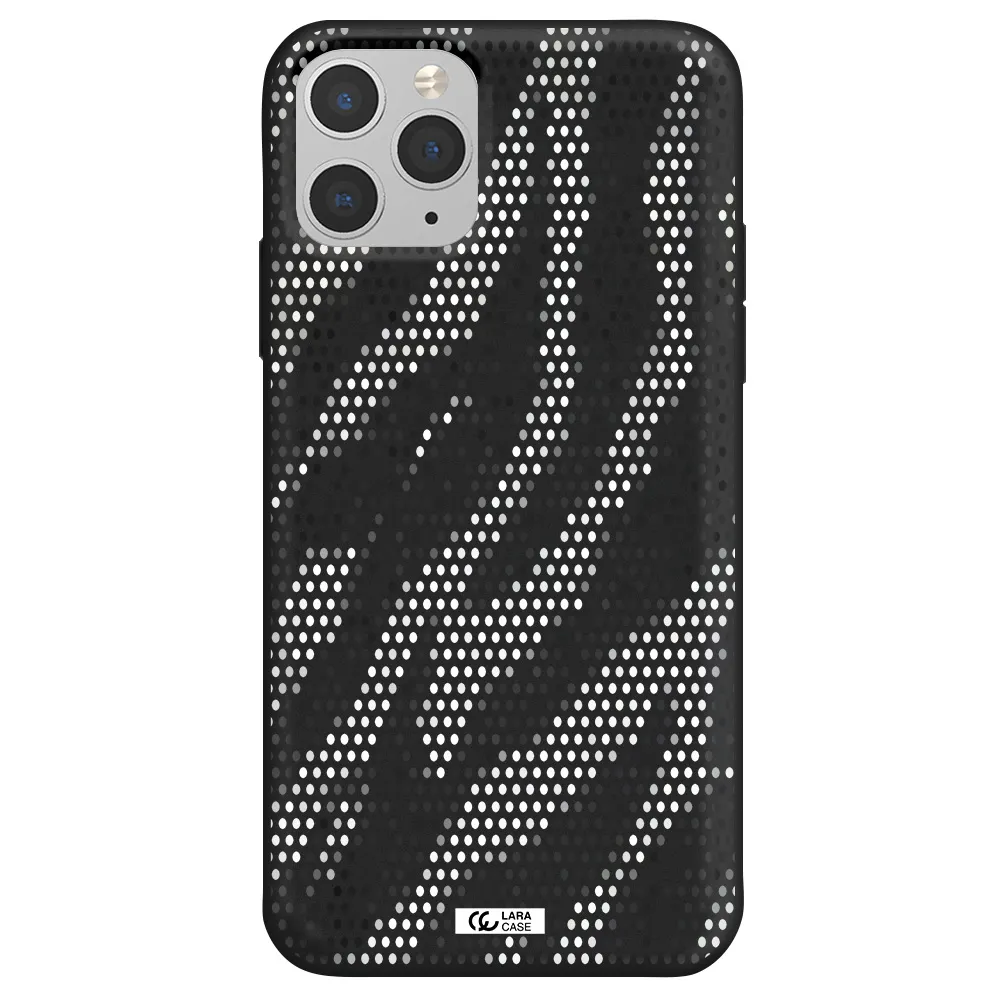 Zebra Dots Apple iPhone 11 pro max Silicone black Case