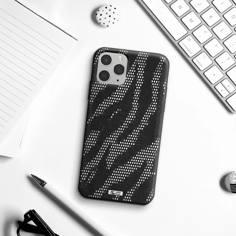 Zebra Dots Apple iPhone 11 pro max Silicone black Case