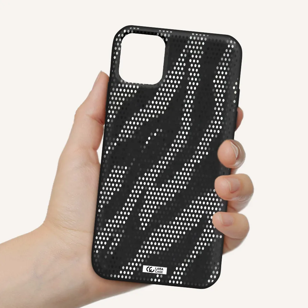 Zebra Dots Apple iPhone 11 Silicone black Case
